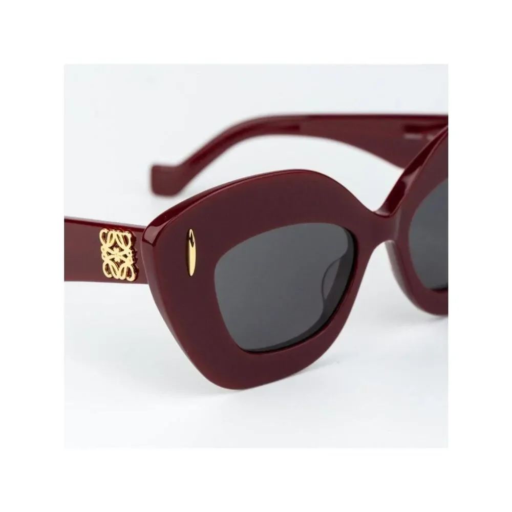 Loewe Women Sunglasses Red Mirror Cat Eye LW40127I ANAGRAM 66A NEW AUTHENTIC
